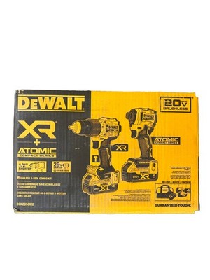 DEWALT MAX XR Hammer Drill & Atomic Impact Driver With 2 4.0 AH Batteries