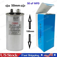 50uF MFD 370 V 440 V 370/440 VAC Oil Filled Motor Run Capacitor CBB65 50x100mm