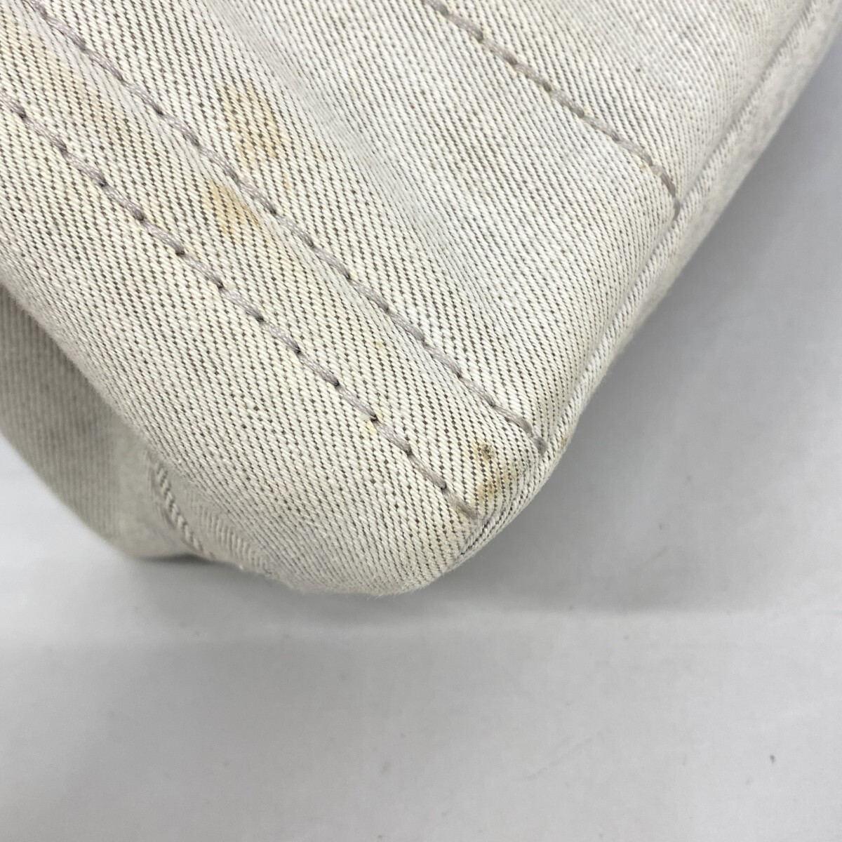 Prada Handbag Canapa Denim Blue Gold Hardware 2way Bag Used Ladies from japan thumbnail 9