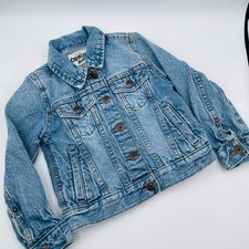 Oshkosh B'gosh Denim Trucker Jacket Med Wash 4T Cotton Button Classic Blue Cute