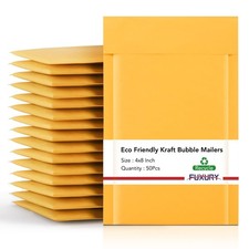 Kraft Bubble Mailer 4x8  50Pack Padded Envelopes Usable Size 4x7" Strong Adhe...