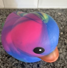 Sunny Days Jumbo Squeezy Duck Tie-Dye Squishy Stress Relief Toy New