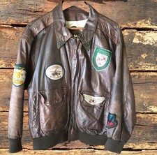 Men Leather Bomber Jacket