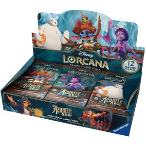 Disney Lorcana Trading Card Game Azurite Sea Booster Box (Sent Sealed)
