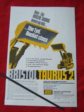 BRISTOL TAURUS MK II TRACKED LOADER 1968 ORIGINAL VINTAGE ADVERT