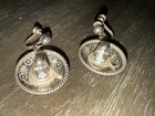 Mexico 925 Sterling Silver Sombrero Hat Dangle Drop Earrings Screw back — photo 3