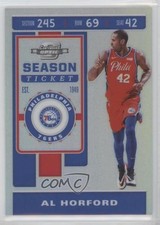 2019-20 Panini Contenders Optic Season Ticket Silver Prizm Al Horford #18 00zd