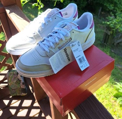 Reebok Phase Court Women s Shoe Athletic Sneakers  10.5M Pink/Yellow/Tan *NEW*
