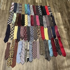 Lot of 85 Men's Silk Neck Ties Various Neckties Striped Paisley Geometric Craft