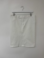 Women’s Ralph Lauren Sport White Denim Skirt Stretch Size 10