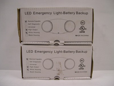 NEW LOT OF 2 Progress #PE2EU-30-RC PE2EU30RC Emergency Light  DATE: 02/25