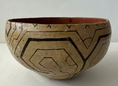 Antique Shipibo Indians Rainforest Bowl 5 x3 