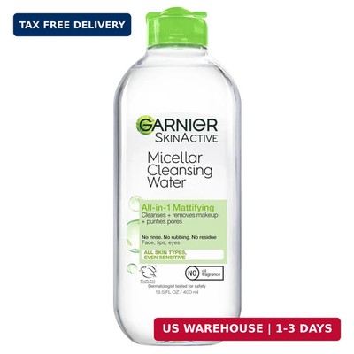 Garnier Micellar Water for Oily Skin, Facial Cleanser & Makeup Remover, Mattifyi