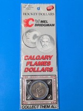 1983 Hockey Dollars Coin #26 Mel Bridgman  Calgary Flames  - Mint