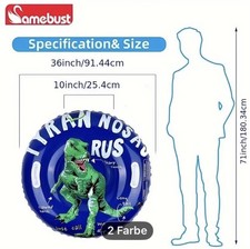 Camebust PVC Snow Tube Schlitten Aufblasbarer Schneeschlitten Wintersport Tubing