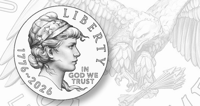 #ad 1776 2026 1P SemiQ Emerging Liberty Dime from OBW Rolls On Hand FREE SHIP $3.25