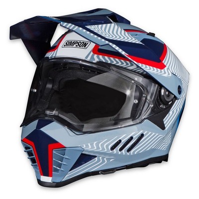 Simpson Xcursion Bandit Full Face Helmet Mojave Blue Large DOT ECE 22.06