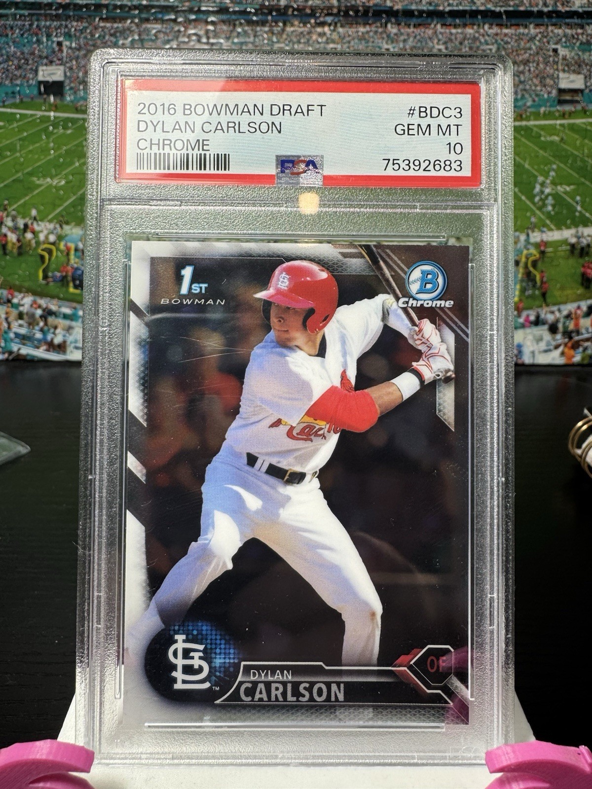 2016 Bowman Chrome Draft #BDC3 Dylan Carlson RC Rookie PSA 10 GEM MINT