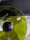Vintage HAND MADE IN Italy Green Pedestal Glass Apothecary Jar Twist Stem MCM 14 — photo 4