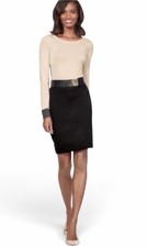 The Limited Black, Tan and Grey Long Sleeve Wool Blend Sweater Dress Size XS