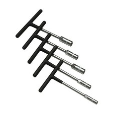 Pit Posse Pp2656 5 Piece Mini Metric T-handle Set Dipped Handles Socket Tool