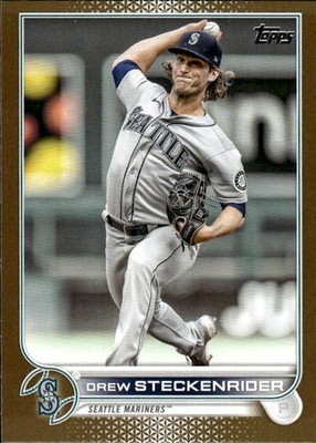 2022 Topps Update Drew Steckenrider #US205 Gold Seattle Mariners 27E