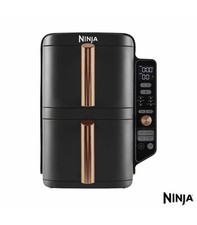 Ninja SL400UKCP Double Stack XL 9.5L Air Fryer In Black/Copper - Brand New