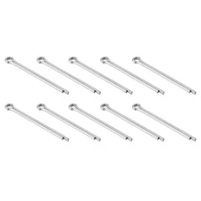 10Pcs 4mmx50mm 304 Stainless Steel Cotter Pin Split Pin, Silver