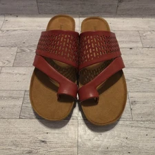Baretraps Juny Women’s Slip on Sandal Red Size 7W