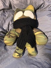 handmade plush ooak 16 inch stuffed monster plushie camo