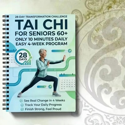 Tai Chi for Seniors 60+ 28-Day 10 Mins Daily Program Spiral Bound Beginner.