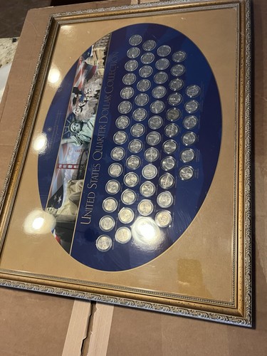 US Commemorative Gallery 50 US Quarter Dollar Collection Display Uncirculated - Picture 9 of 10