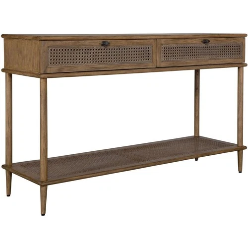 Uttermost 24425 Coast 52 inch Soft Oak Stain and Dark Gunmetal Console Table - Picture 3 of 6