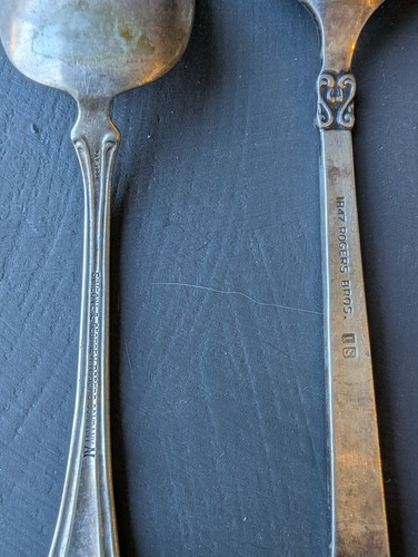 Lot of 9 Mixed Pattern Vintage Antique Spoons Silver Plate - Picture 10 of 14