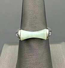 Beautiful Sterling Silver White Quartz Ring Size 8