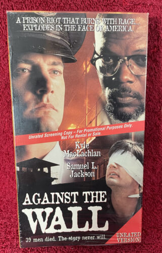 Against the Wall VHS, 1994 NEW sealed SCREENER Samuel L Jackson Kyle MacLachlan - Afbeelding 1 van 2
