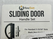 NIOB Hausun Sliding Door Handle Set, Black