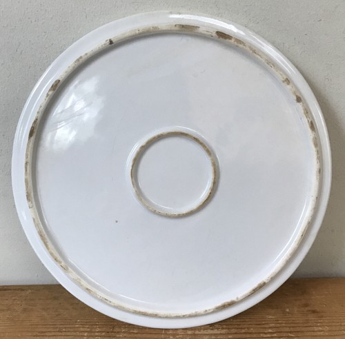 Casseruola pentola forno olandese in gres ceramica bianca cassa e botte con coperchio - Foto 8 di 8