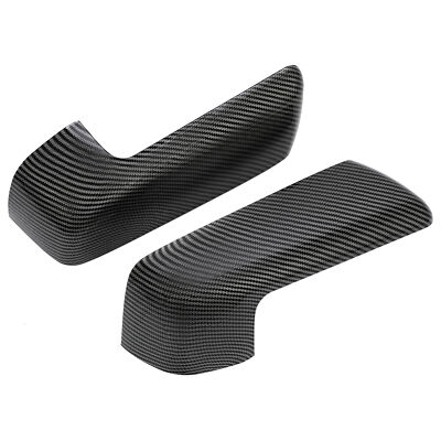 For Chevy Silverado 1500 2019-2024 Half Upper Top Mirror Cover Carbon Fiber Look