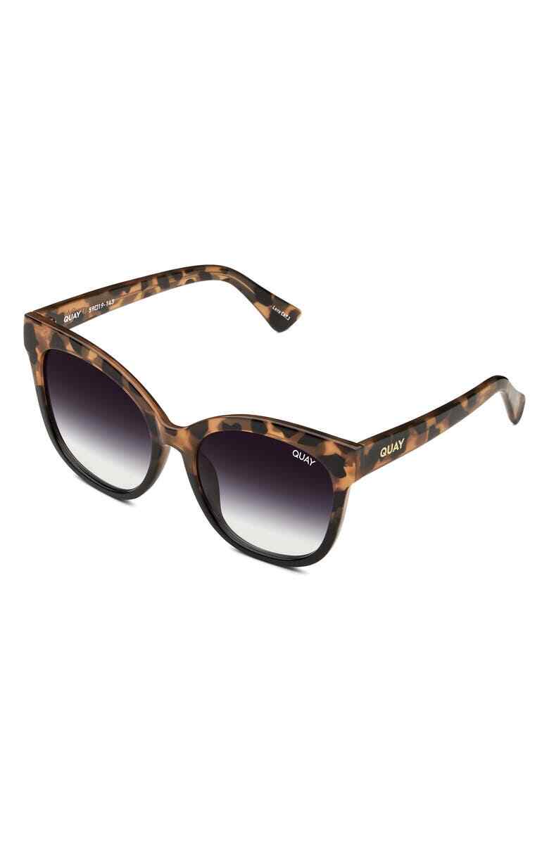 Quay cat eye big sunglasses it’s my way 53mm black glasses new Quay Australia Its My Way Sunglasses Milky Tortoise/Smoke  main image 4
