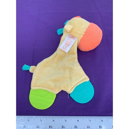 Bright Starts Yellow Giraffe Teether Blanket Crinkle Baby Toy - Picture 4 of 6