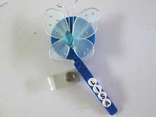 ID BADGE RETRACT REEL MAGNET OR CLIP,BUTTERFLY, MEDICAL,NURSE,PEDIATRIC,ER, ICU