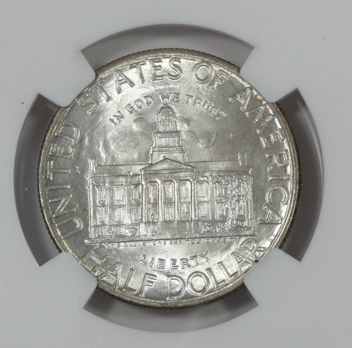 1946 Iowa Centennial Commem Silber Half Dollar zertifiziert NGC MS 66+ - Bild 3 von 4