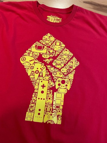 Threadless Herren Fist Pump Videospiel Controller Gaming Revolution XXL Xbox Sony - Bild 2 von 5