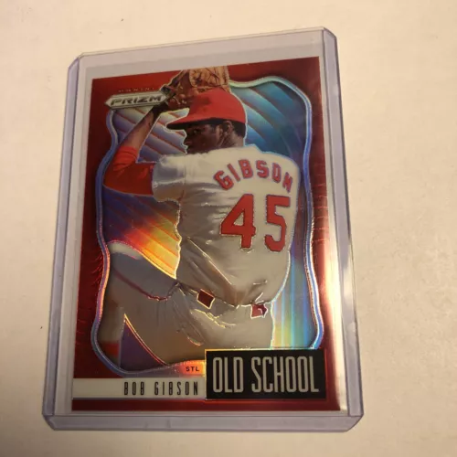 2021 Panini Prizm Bob Gibson Old School Red Prizm Insert #OS-3