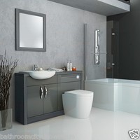 Bathroom Furniture Vanity Storage Unit Grey & Silver Basin With Toilet Sink Tap Bathroom Furniture Vanity Storage Unit Grey & Silver Basin With Toilet Sink Tap