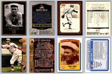 Dizzy Dean 4 Card Lot - St. Louis Cardinals / Browns / Chicago Cubs - HOF