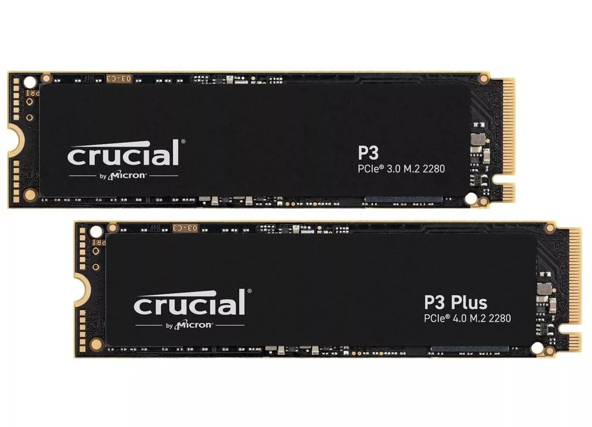 Crucial P3 / P3 Plus 500GB 1TB 2TB 4TB M.2 PCI-Express NVMe 3D