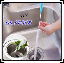 Long Sink Drain Cleaning Brush Kitchen Bathroom Flexible Tools Loo Unblock Bend