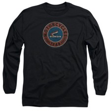 Honda Long Sleeve T-Shirt 1948 Vintage Motorcycle Oil Black Tee